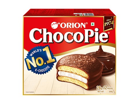 Orion Choco Pie - Chocolate Coated Soft Biscuit, 12 pcs
