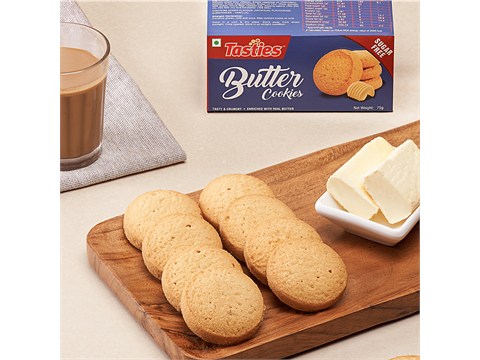 Tasties Butter Cookies - Sugar Free, 75 g
