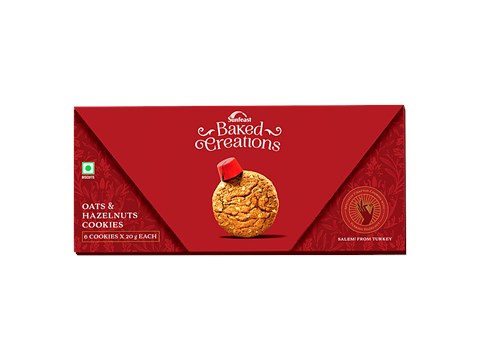 Sunfeast Baked Creations Oats & Hazelnuts Cookies, 120 g