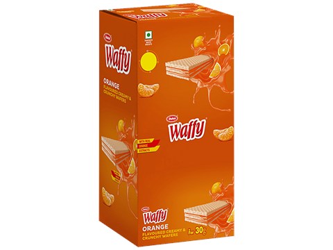 Dukes  Waffy - Orange Flavoured Creamy & Crunchy Sandwich Wafer Biscuit, 360 g