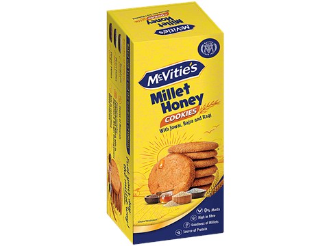 McVitie's Millet Honey Cookies - With Jowar, Bajra & Ragi, 73.6 g