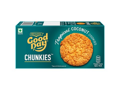 Britannia Good Day Chunkies Tropical Coconut Cookies, 100 g