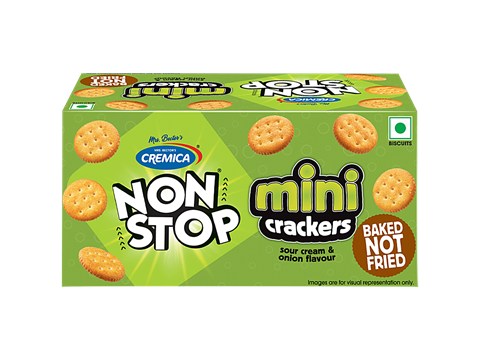 Cremica Non StopSour Cream & Onion MiniCracker, 150 g