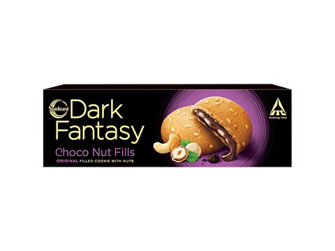 Sunfeast Dark Fantasy Choco Nut Fills - Original Filled Cookie With Nuts, 69 g