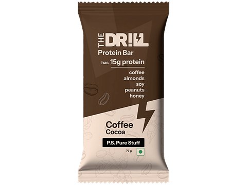 The Drill Coffee Cocoa Protein Bar, 77 g