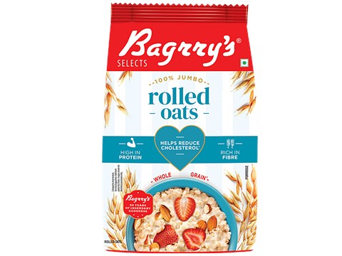 Bagrry's Jumbo Whole Grain Rolled Oats, 1 kg