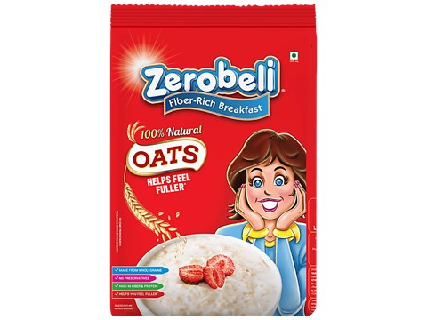 Zerobeli Oats - Natural Wholegrain, High In Fibre & Protein, Helps Feel Fuller, 1 kg