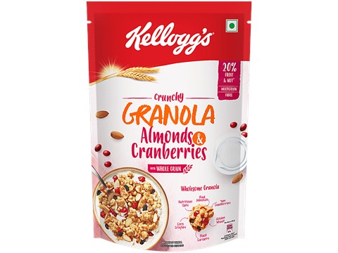 Kellogg's Crunchy Granola With Almonds & Cranberries Cereal, 450 g