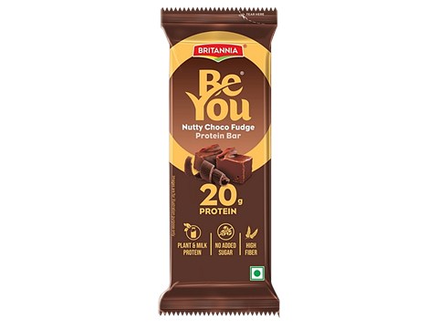 Britannia Be You Nutty Choco Fudge Protein Bar, 65 g