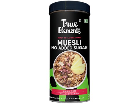 True Elements No Added Sugar Muesli With Real Fruits & Nuts, 400 g