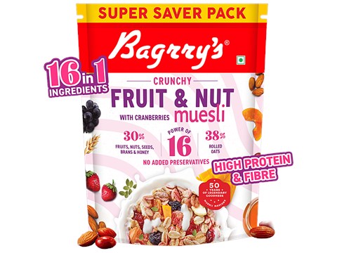 Bagrry's 30% Fruit & Nut Crunchy Muesli With Cranberries, 750 g