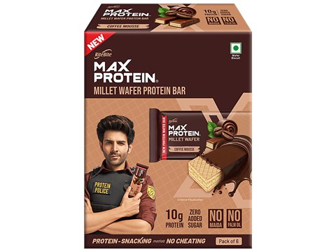 RiteBite Max Protein Coffee Mousse Millet Wafer Protein Bar, 40 g