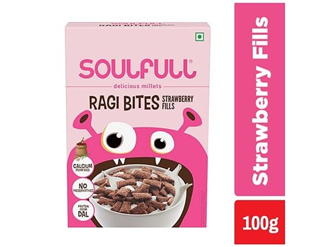 Tata Soulfull Ragi Bites - Strawberry Fills, 100 g