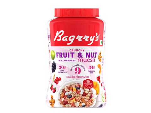 Bagrry's 30% Fruit & Nut Crunchy Muesli With Cranberries, 1 kg