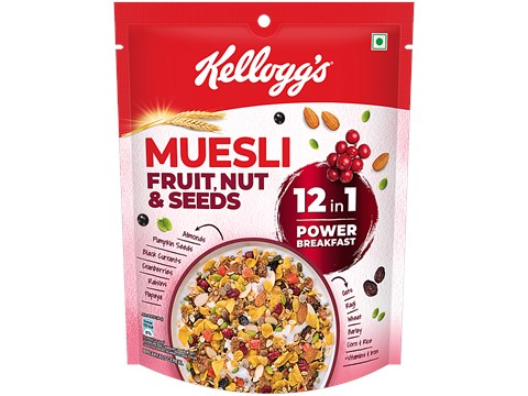 Kellogg's Fruit, Nut & Seeds Muesli 12 In 1 Power Breakfast, 240 g