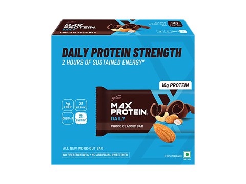 RiteBite Max Protein Bars Choco Classic 10 g Daily Protein Bar - Healthy Protein Snacks, 50 g