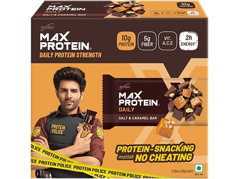 RiteBite Max Protein Max Daily Salt & Caramel 10 g Protein Bar, 300 g