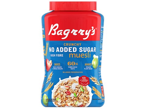 Bagrry's No Added Sugar Muesli - Diet Friendly, High Fibre, 1 kg