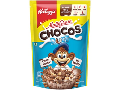 Kellogg's Choco Vanilla Multigrain Chocos Duet, 375 g