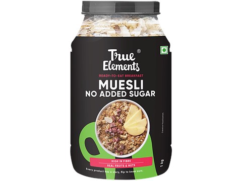 True Elements No Added Sugar Muesli With Real Fruits & Nuts, 1 kg
