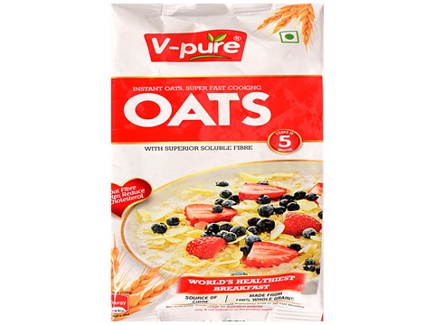 V-pure Oats - Rich In Protein & Fibre, Healthy Breakfast, No Preservatives, 200 g