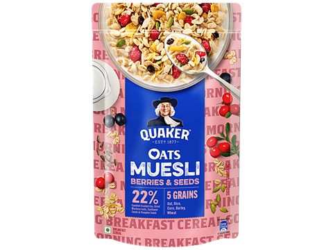 Quaker Berries & Seeds Oats Muesli, 700 g