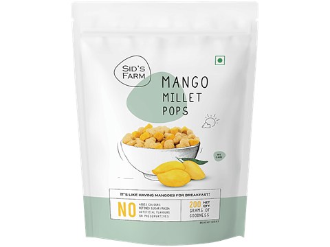 Sids Farm Mango Millet Pops, 200 g