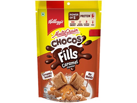 Kellogg's Multigrain Caramel Flavour Chocos Fills, 150 g