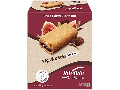 Ritebite Wellness Figs & Dates Soft Bite Bar, 480 g