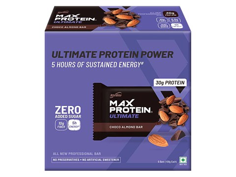 RiteBite Max Protein Bar Ultimate Choco Almond 30gm Protein Bar - Sugar Free Healthy Protein Snacks, 100 g