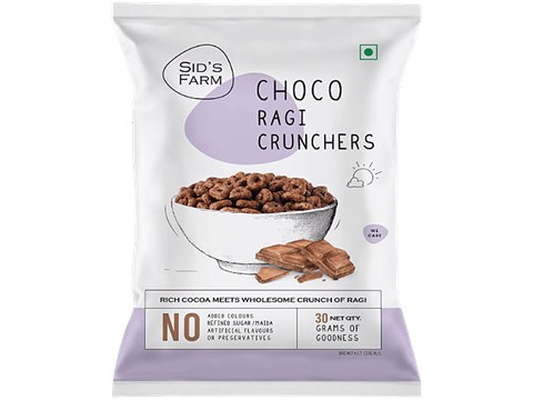 Sids Farm Choco Ragi Crunchers, 30 g