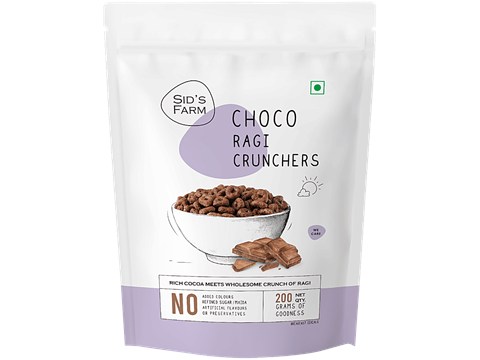 Sids Farm Choco Ragi Crunchers, 200 g