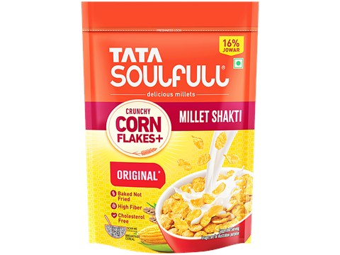 Tata Soulfull Original Crunchy Corn Flakes+ With Millet Shakti, 475 g