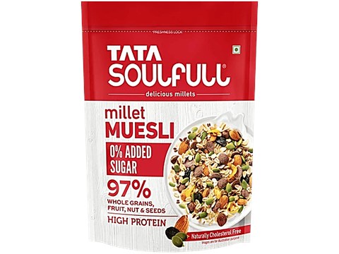 Tata Soulfull Millet Muesli - Breakfast Cereal, 0% Added Sugar, 500 g