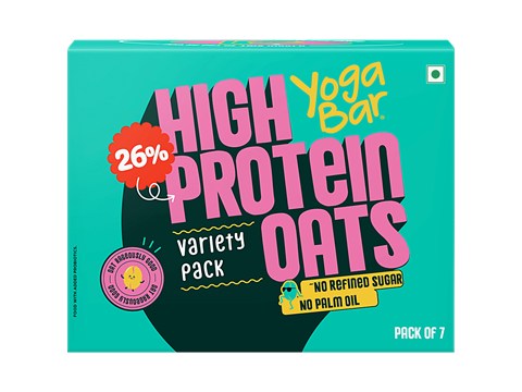Yoga Bar High Protein Oats - 7 Assorted Flavours, 330 g