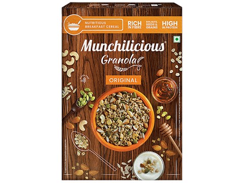 Munchilicious Granola  Breakfast Cereals - Original, Gluten Free, Steel Cut Oats, Healthy, 500 g