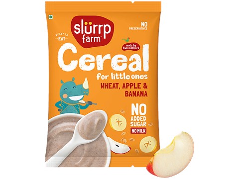 Slurrp Farm Wheat, Apple& Banana Cereal For Little Ones, 50 g