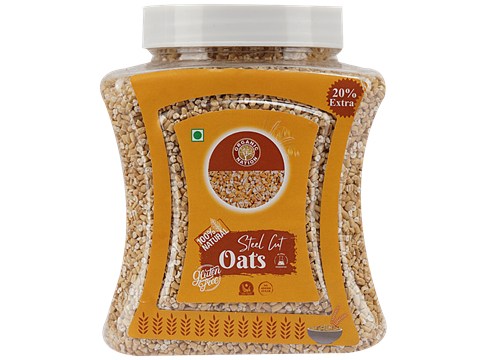 Organic Nation Steel Cut Oats - Natural, Promotes Weight Loss, Gluten-free, Healthy Breakfast, 1 kg