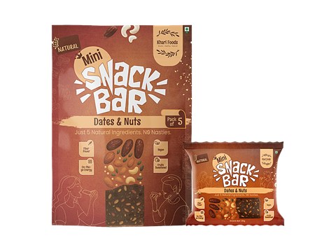 Khari Foods Dates & Nuts Mini Snack Bar, 20 g
