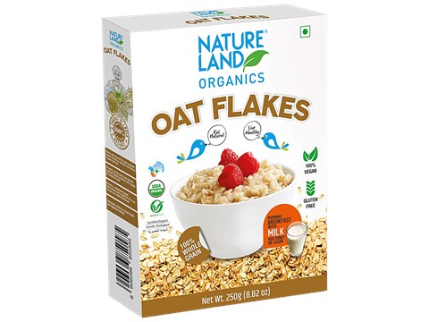 Natureland Organics Oat Flakes, 250 g