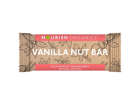 Nourish Organics Vanilla Nut Bar - Made With Fruit, Rich In Protein, Antioxidants, Calcium & Fibre, 180 g