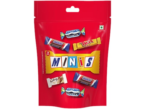 Snickers Best Of Minis Assorted Chocolates Mini Pack, 103.5 g
