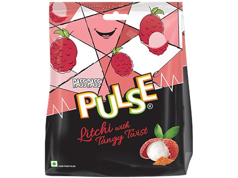 Pulse Litchi Candy - With Tangy Twist, Hard-Boiled, 190 g