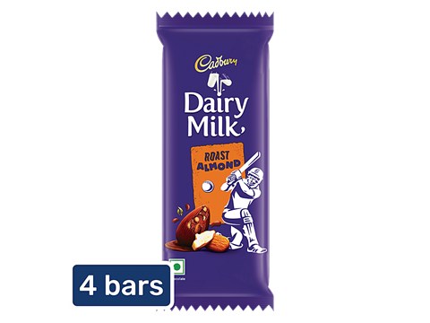 Cadbury Dairy Milk Roast Almond Chocolate Bar, 4x36 g