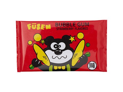 Fusen Strawberry Flavoured Bubble Gum, 1 pc
