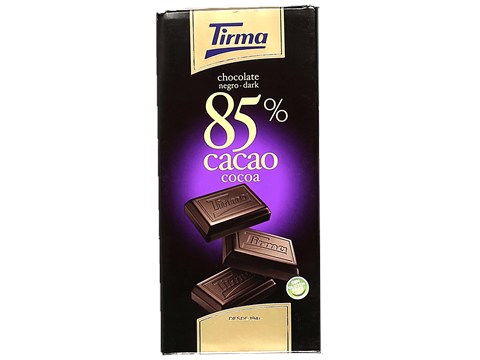 Tirma Chocolate Negro Dark 85% Cacao Cocoa, 125 g