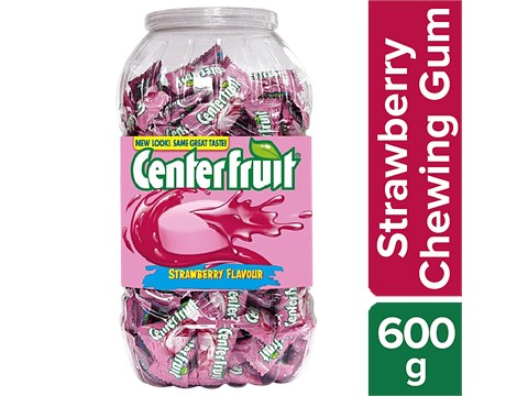 Center Fruit Bubble Gum Jar - Strawberry,600 g, 200 pcs