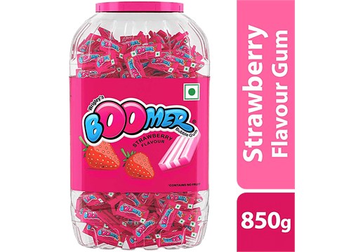 Boomer Strawberry Flavoured Chewing Gum, 250 pcs