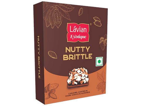 Lavian Exotique Nutty Brittle - Caramel Coated In Dark Choco & Almonds, 16 g