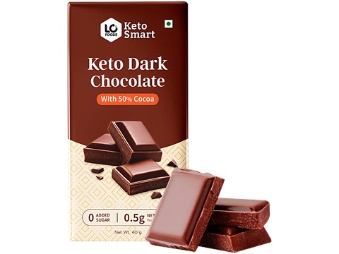 Lo Foods Keto Dark Chocolate - Stevia Sweetened, 40g